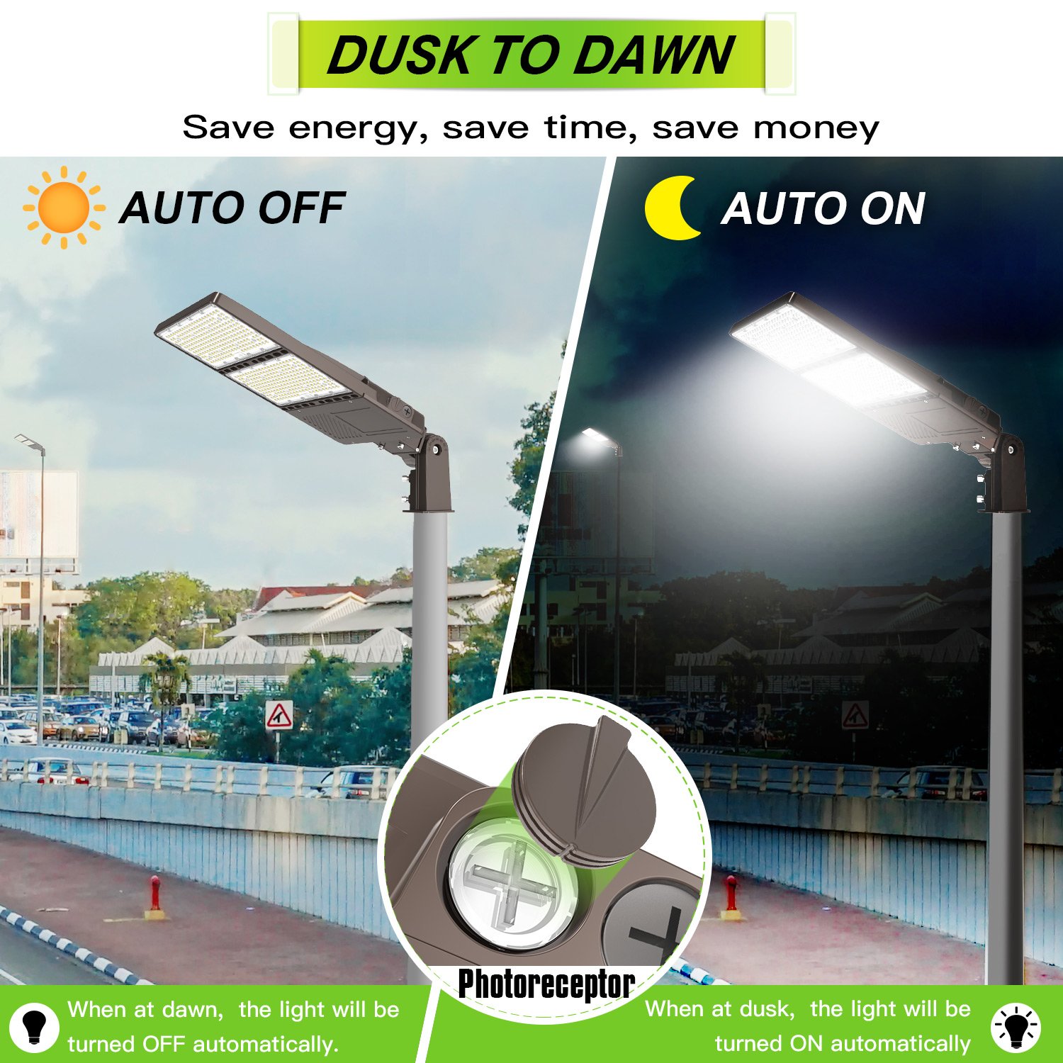 Commercial & Industrial Lighting US Stock 150W 200W 240W 300W 277V-480V Area Tennis Court LED Light Pole Mount Parking Lot Light