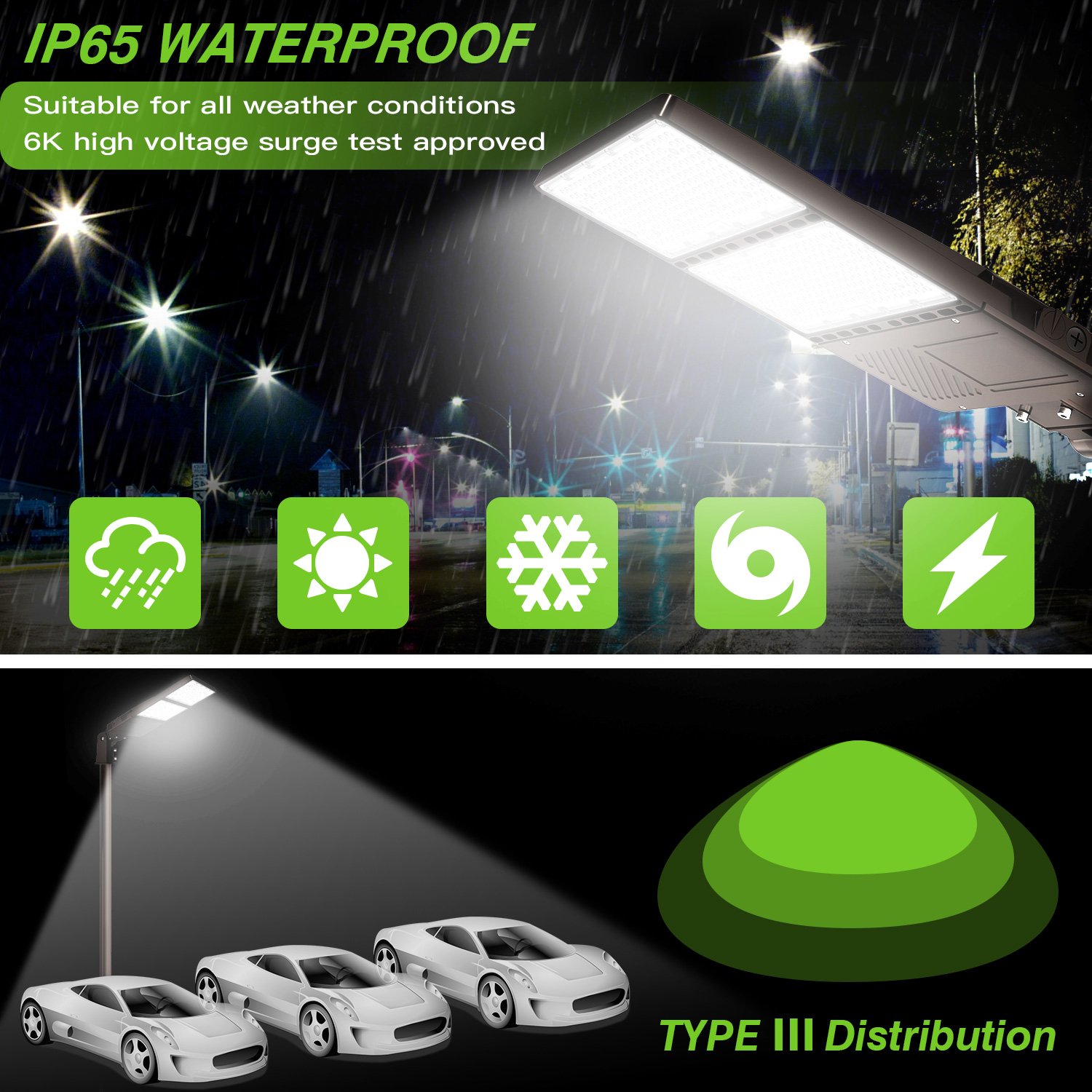 Commercial & Industrial Lighting US Stock 150W 200W 240W 300W 277V-480V Area Tennis Court LED Light Pole Mount Parking Lot Light