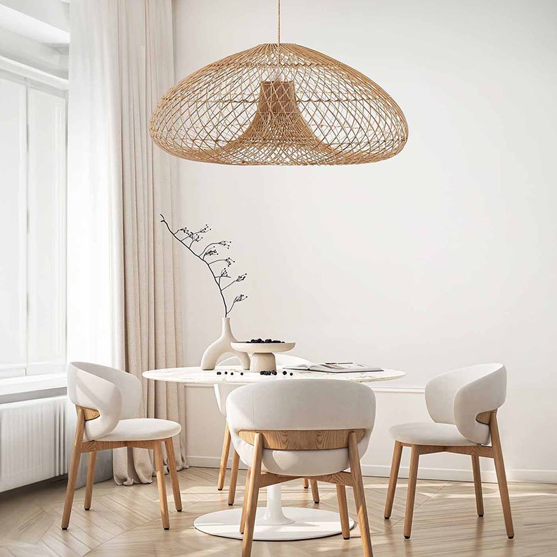 High Quality Rattan Pendant Light Lampshade Ceiling Light for Sustainable Decor Farmhouse Coastal Luxe Rustic Boho Decor Style