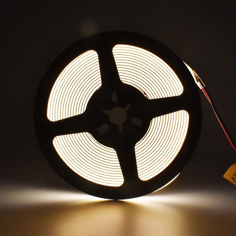 High Cri 90 95 COB LED Tape 2700K 3000K 4000K 6500K 8mm 480 320 Waterproof IP65 IP67 Fob Led Strip 12V 24V COB Led Strip Light