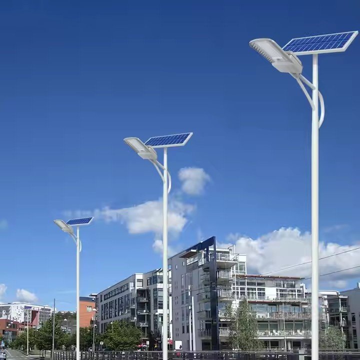 30w 40w 50w 60w 100w 150w Aluminum IP65 Waterproof Outdoor Remote Control Split Street Lamp All in Two Led Solar Street Light