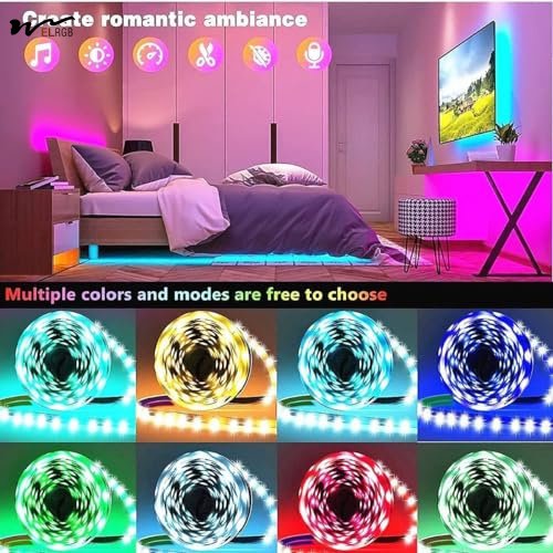 Led Lights for Bedroom 100ft (2 Rolls of 50ft) Music Sync Color Changing Strip Lights with Remote and App Control RGB Strip