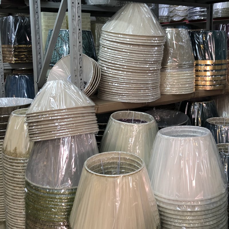 Custom Lampshade Cylindrical Oval Empire Rectangle White Linen Fabric Lamp Covers & Shades