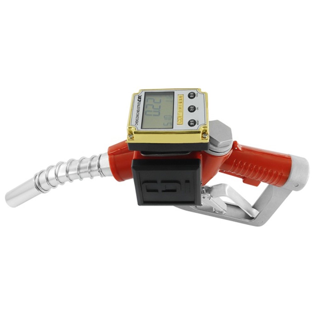 Aluminum Fuel Gasoline Diesel Petrol Nozzle Gun with Digital Fuel Flow Meter Liter or Gallon