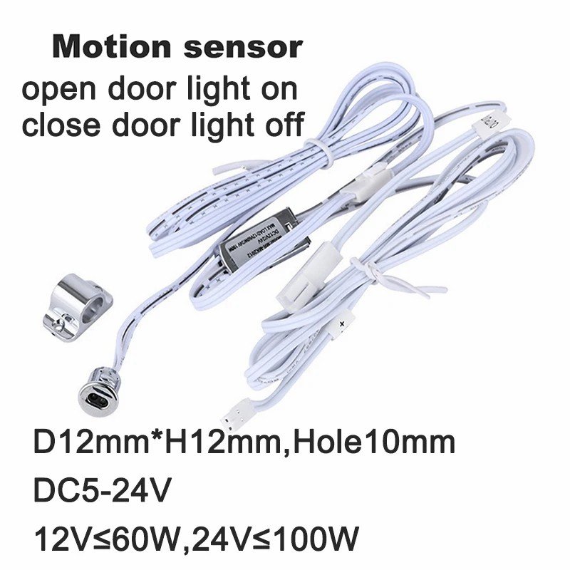 Touch Sensor Switch Hand Sweep Switch 5A 12V 24V IR Motion Sensor Hand Wave Scan Dimmer for LED Closet Cabinet Light Wardrobe