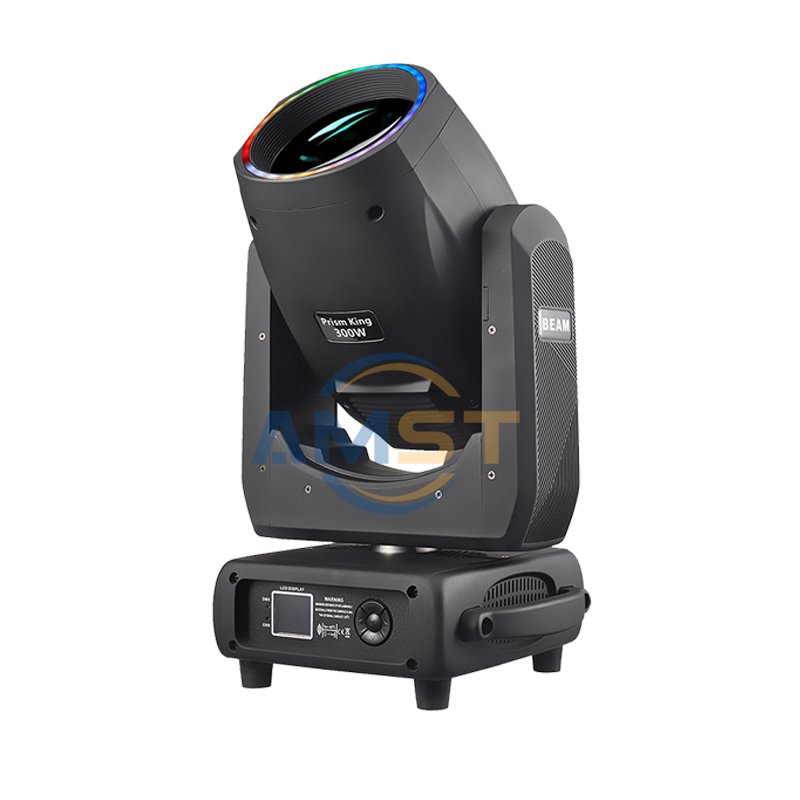 Prism King 300W Beam Moving Head Light New Arrival 2024 4 Kinds of Prisms Beam with LED Ring Circle Strips DMX Control for DJs