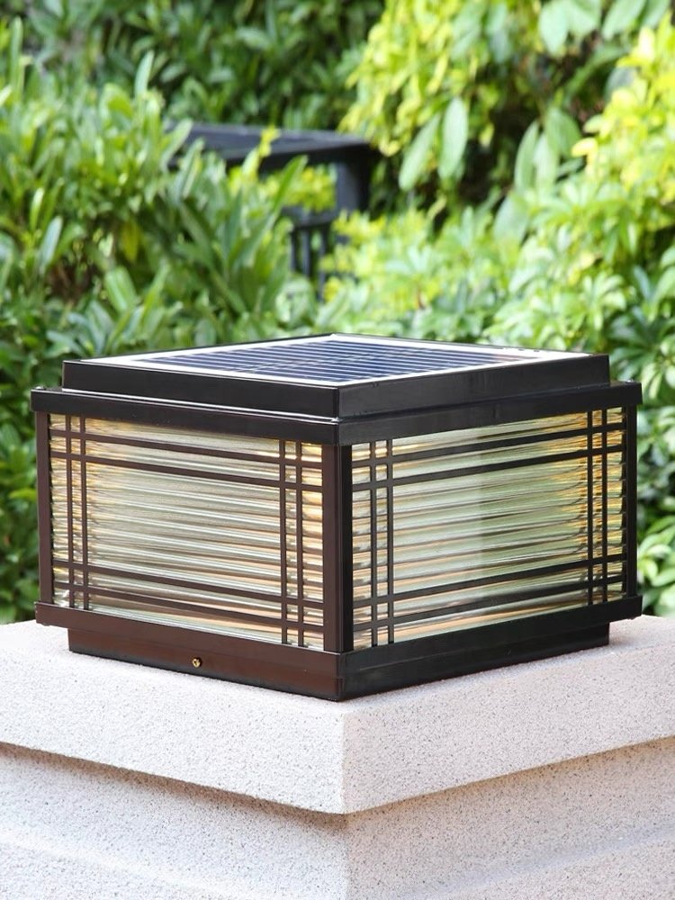 Outdoor Decoration Garden Lawn Channel Landscape Column Light Solar LED Outdoor Light Courtyard Light 3000K