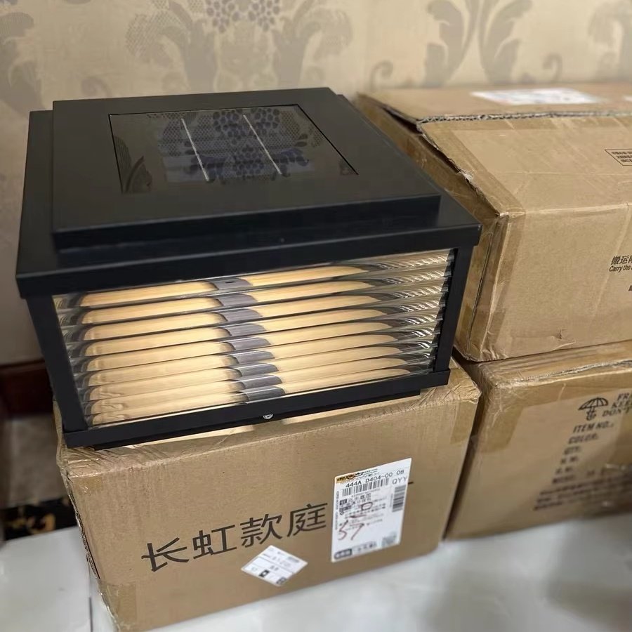 Outdoor Decoration Garden Lawn Channel Landscape Column Light Solar LED Outdoor Light Courtyard Light 3000K