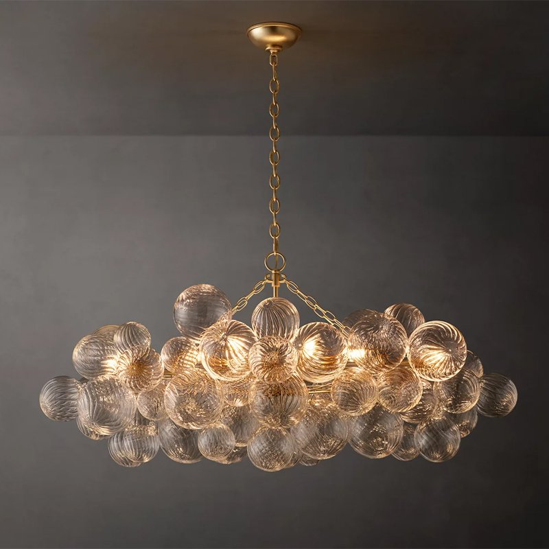 Custom Nordic Chandelier Ball Bubble Indoor Dining Room Living Room Luxury Light Fixtures Blown Glass Chandelier