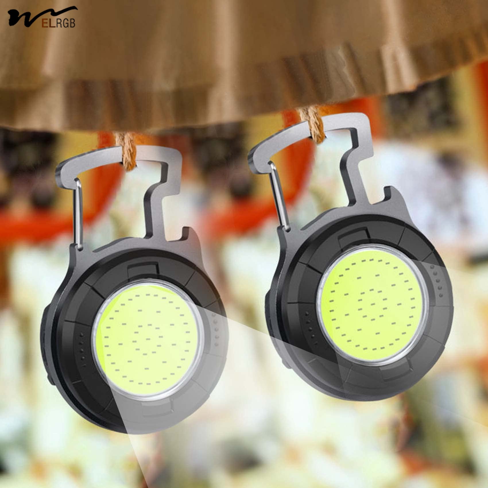 Portable COB Mini Keychain LED Flashlight 4 Modes Rechargeable Fishing Torch with Portable Pocket Fishing Lamp