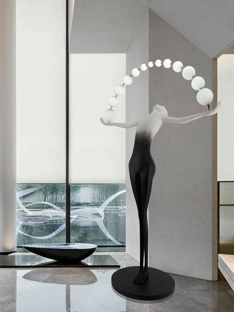 Hotel Nordic Living Room Corner Resin Sculpture Floor Light Designer Modern Minimalist Art Decoration Standing Led Floor Lamp