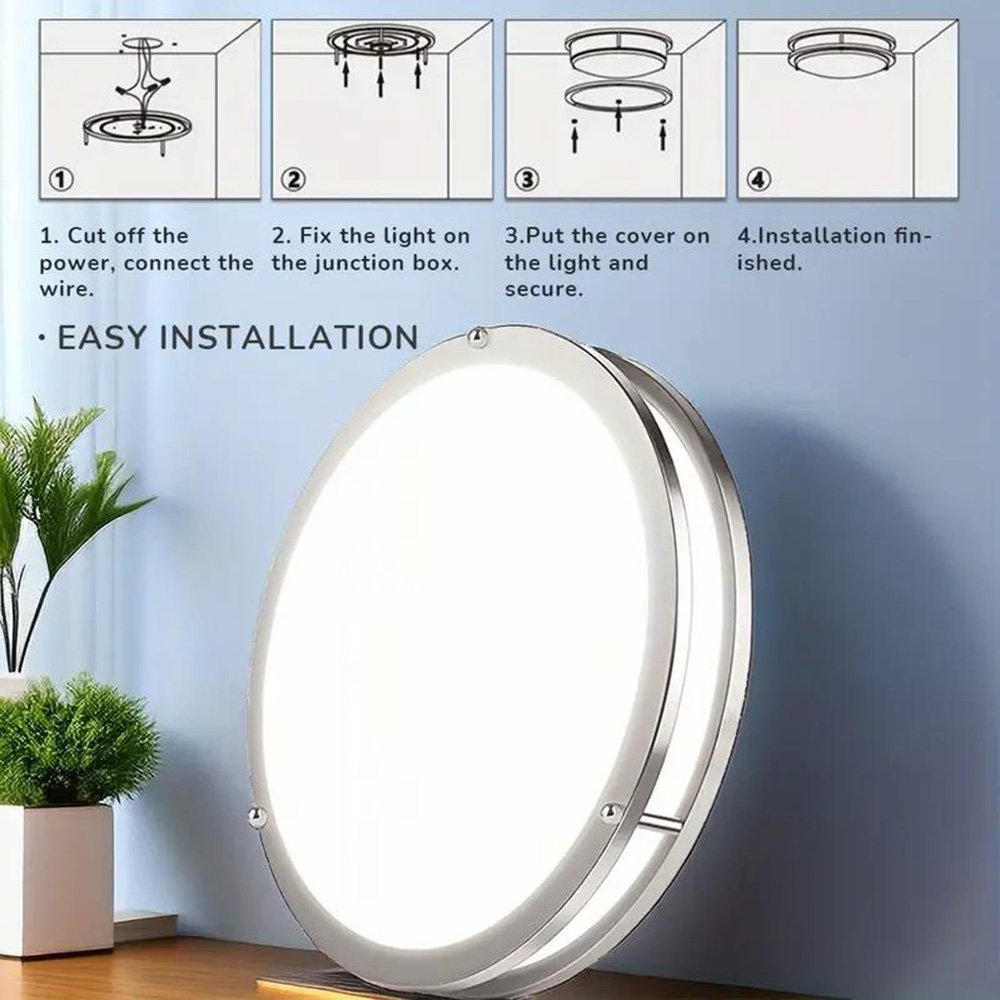 13" 14" 15" 18W 24W 36W Energy Saving Dimmable Natural Morden High Quality Double Ring Surface Mount LED Ceiling Lights for Home