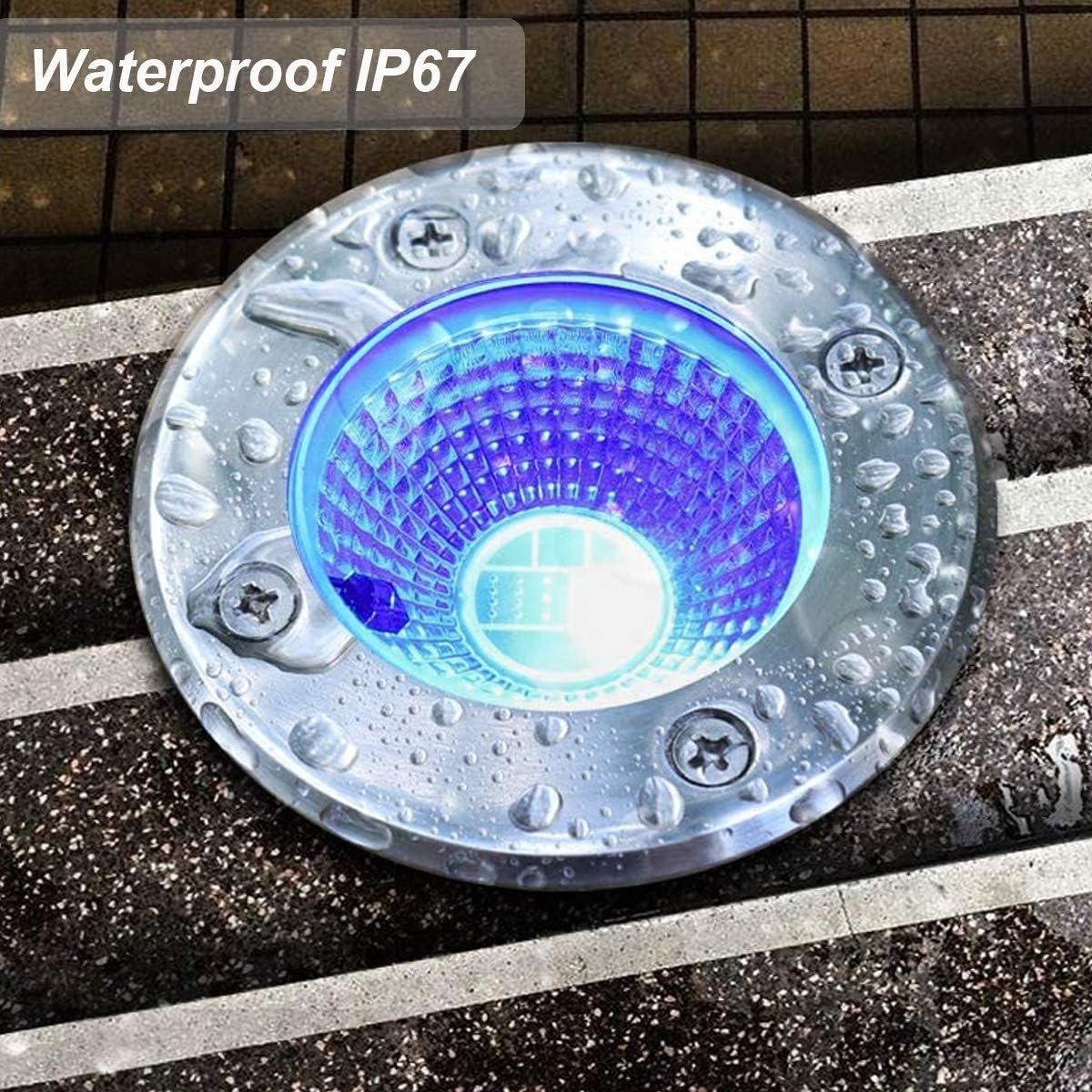 3W RGB LED Buried Light with Remote Control Outdoor IP67 Waterproof Recessed Underground Light Colorful Landscape Spotlights