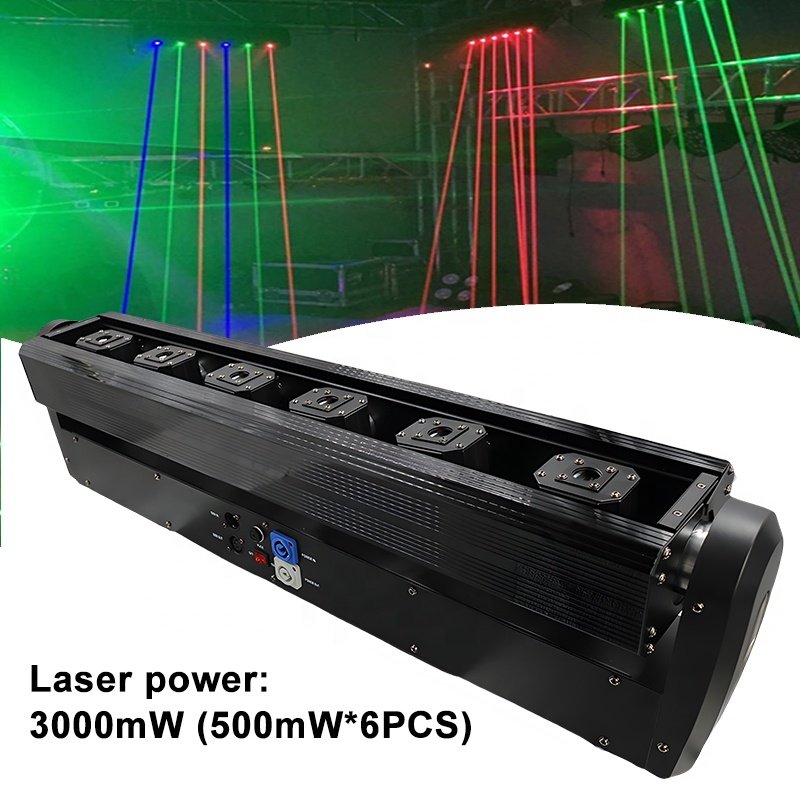 Grace Animation Disco DJ Light Lazer 6Eyes Red Green Blue or RGB Laser Beam Projector