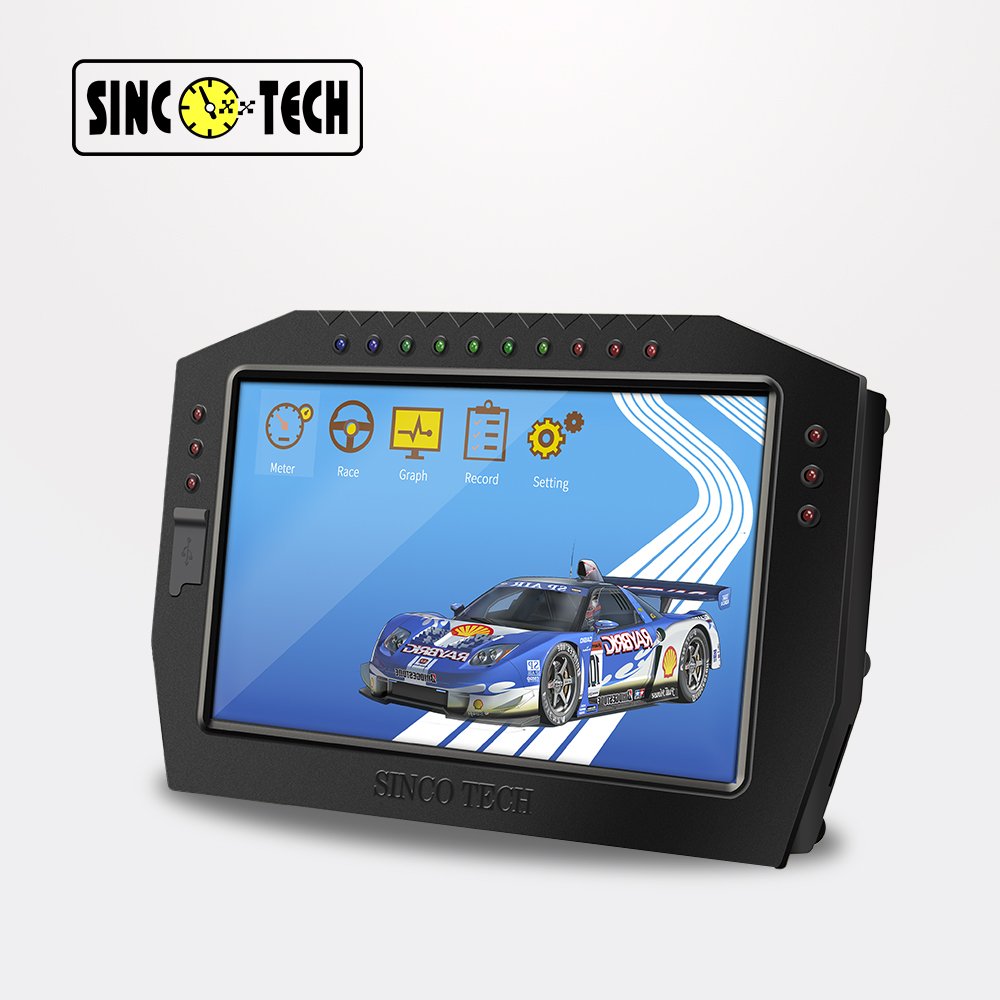 SincoTech Do909 Customize 7'Universal Digital LCD Touch Screen Race Dash Instrument Speedometer Tachometer ODO Boost Gauge