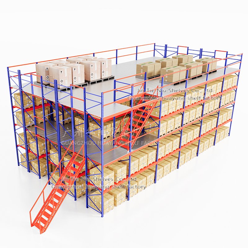 550 Square Meter Steel Structure Selective Mezzanine Floor Metal Warehouse Rack Industrial Racking 4000Kg