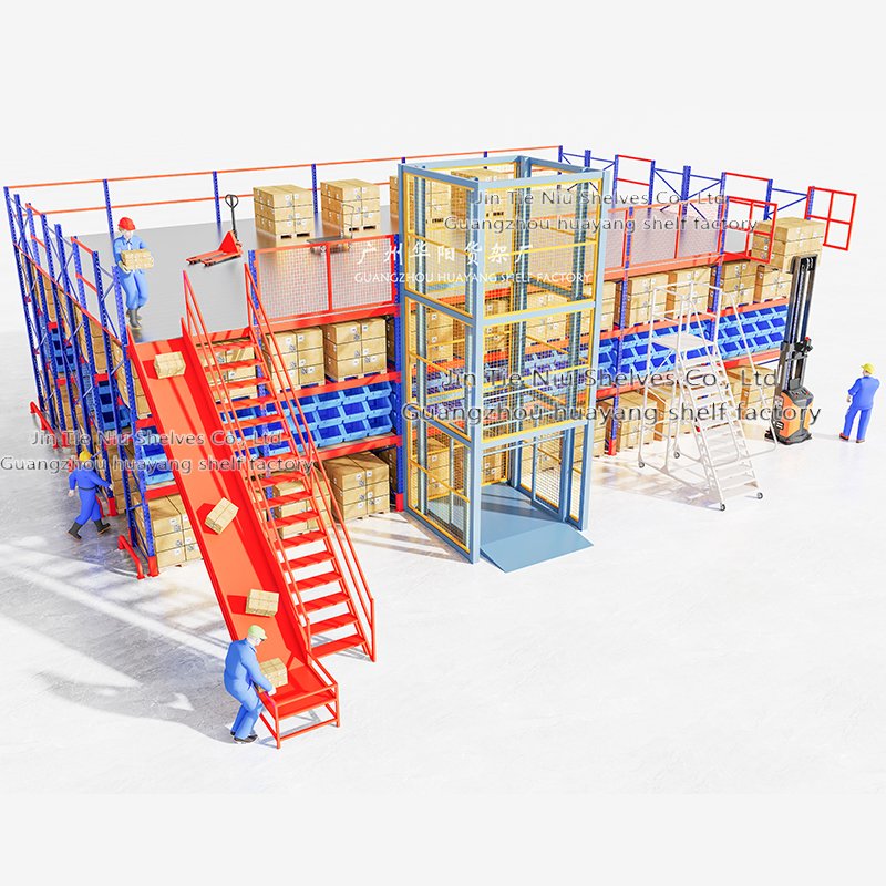 550 Square Meter Steel Structure Selective Mezzanine Floor Metal Warehouse Rack Industrial Racking 4000Kg