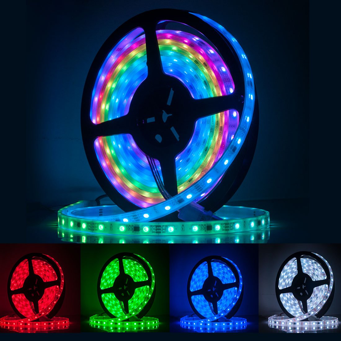 WS2815 DC12V WS2812B WS2813 LED Strip Light RGB Individually Addressable LED Lights Dual Signal 30 60 100 144 LEDs IP30 65 67