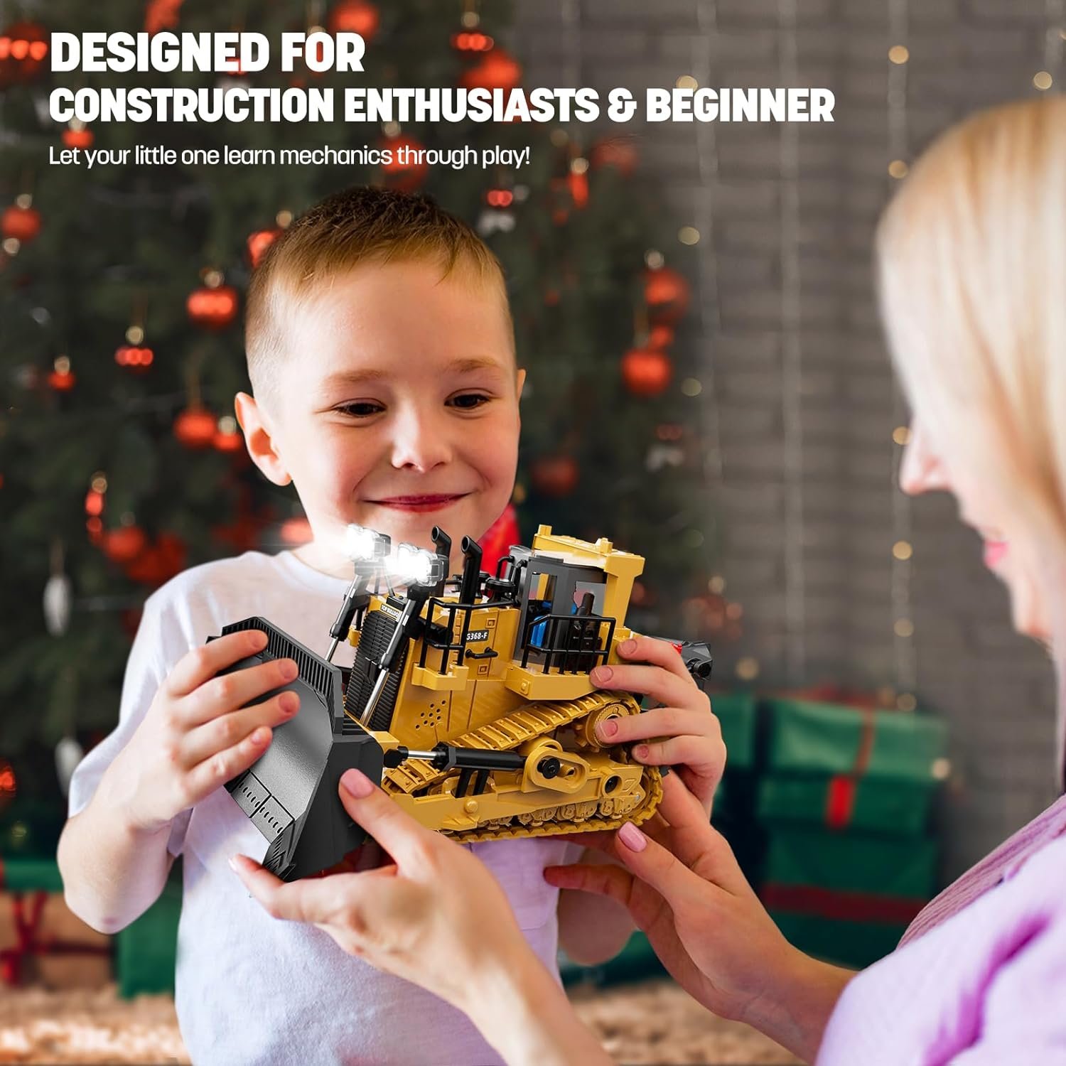 Remote Kids Construction Play Toys Car Kids Birthday Gift Track Type Tractor Toys for 3+ Boys Simulation Toy Engineering Car
