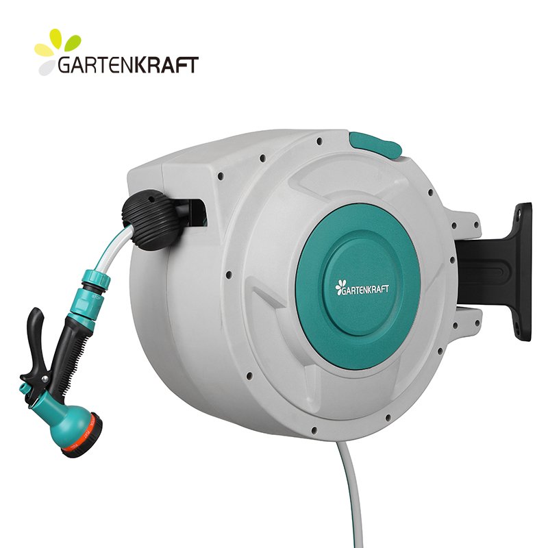 GARTENKRAFT Factory Hot Selling 20 Meters Auto Garden Pipe Automatic Water Hose Reel
