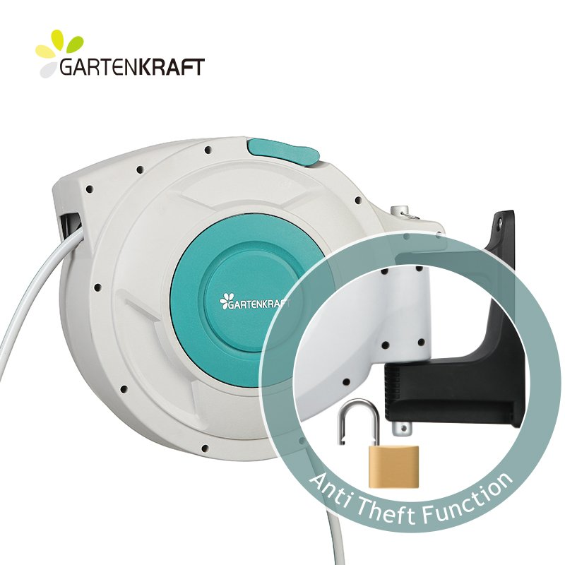 GARTENKRAFT Factory Hot Selling 20 Meters Auto Garden Pipe Automatic Water Hose Reel