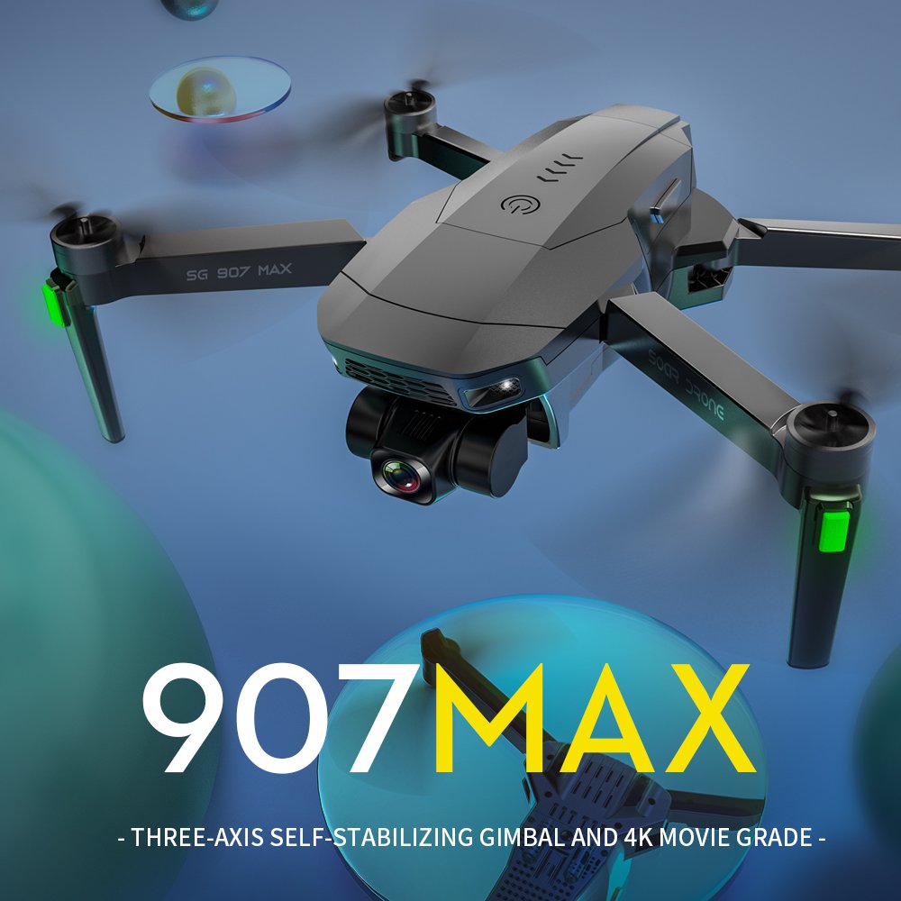 JHD SG907 MAX Brushless RC Drone Professional GPS Quadcopter with 4K Camera 3-axis Gimbal 5G WIFI FPV Optical Flow Positioning