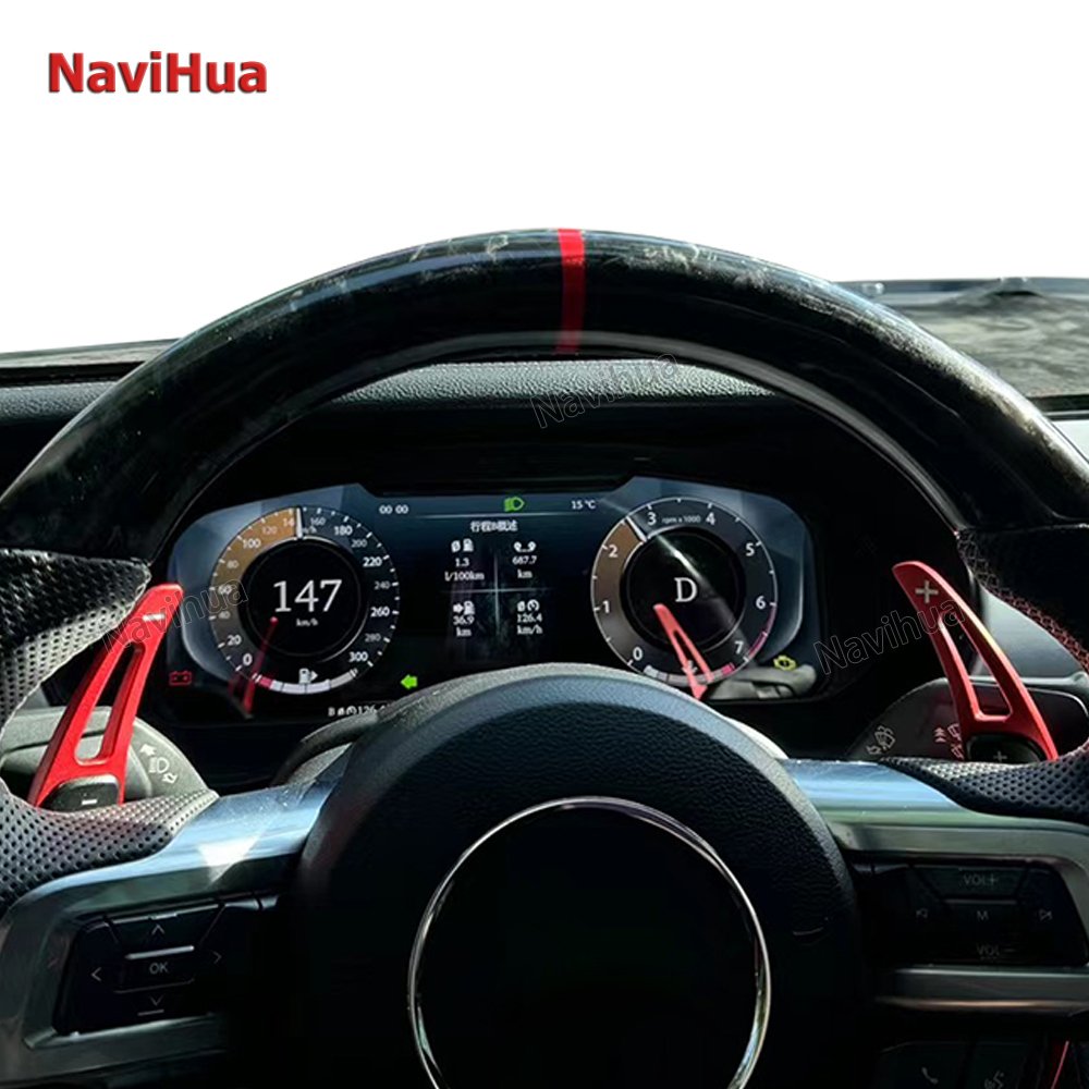 Navihua New Design Linux System Car Digital Cluster Auto Speeometer LCD Dashboard Instrument Display for Ford Mustang 2015-2021