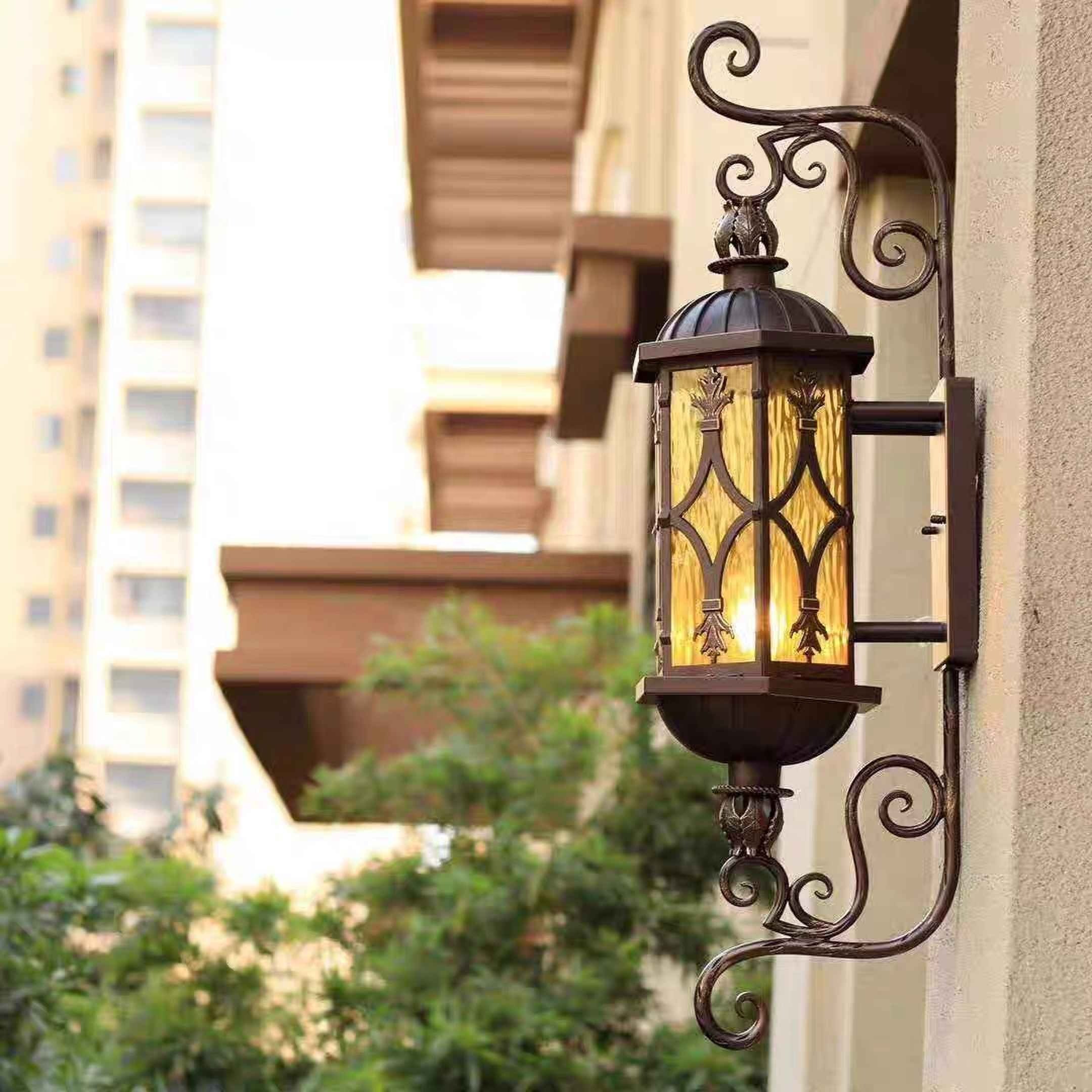 Large Scale Modern Creative Retro Outdoor Wall Lamps for Home H125/H85CMwall Lamps Outdoor Water Proof IP65 Corridor Light