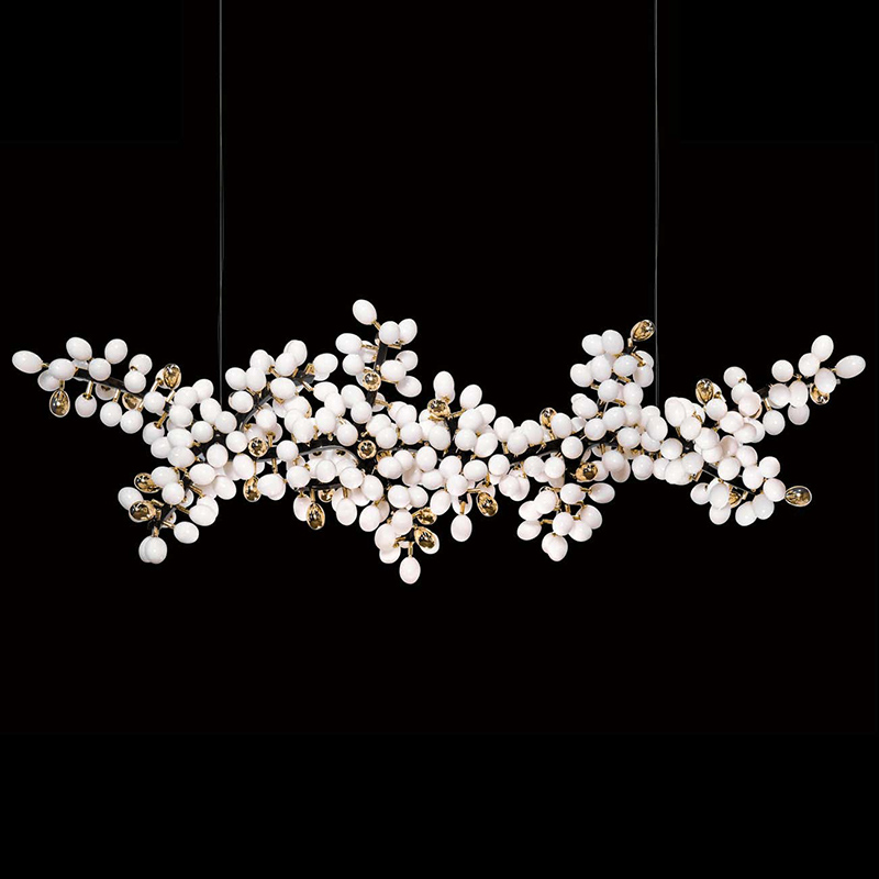 Custom Modern Decorative Villa Hotel Lobby Restaurant Gold Grape Shape Hanging Lamp Large Grape Glass Ball Chandelier