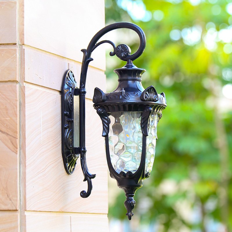 Top Quality Black Bronze Exterior Luxury Design Outdoor Waterproof Wall Lamps for Decoration Garden Porch Lights