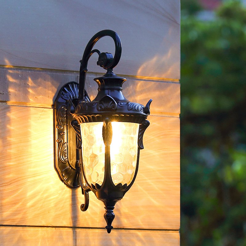 Top Quality Black Bronze Exterior Luxury Design Outdoor Waterproof Wall Lamps for Decoration Garden Porch Lights