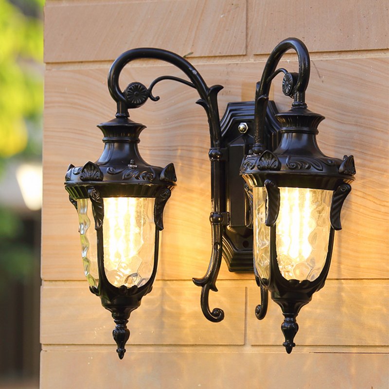 Top Quality Black Bronze Exterior Luxury Design Outdoor Waterproof Wall Lamps for Decoration Garden Porch Lights