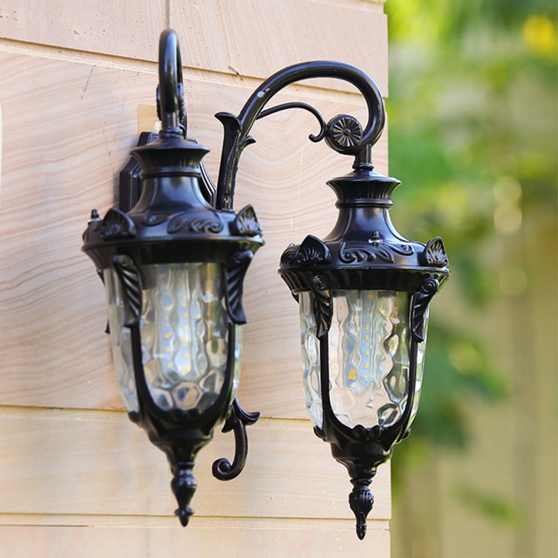 Top Quality Black Bronze Exterior Luxury Design Outdoor Waterproof Wall Lamps for Decoration Garden Porch Lights