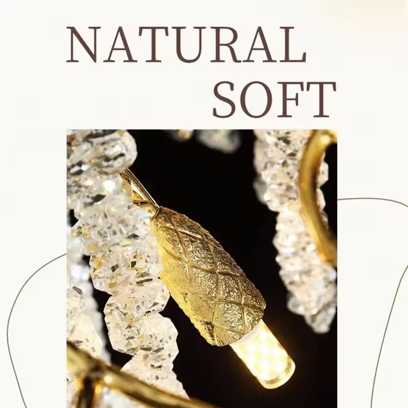 Tree Branch Vintage Led Glass Gold Dining Living Room Hotel Luxury Ceiling Pendant Light Crystal Chandeliers