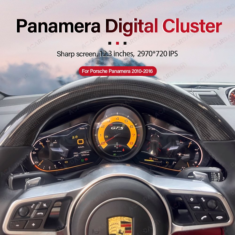 Digital Cluster Virtual Cockpit for Porsche Panamera 970 Gts Turbos 4s 10-17 Multimedia Player Odometer Dashboard Speed Meter