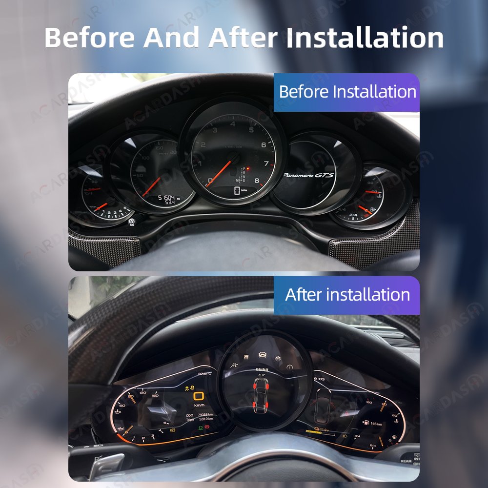 Digital Cluster Virtual Cockpit for Porsche Panamera 970 Gts Turbos 4s 10-17 Multimedia Player Odometer Dashboard Speed Meter