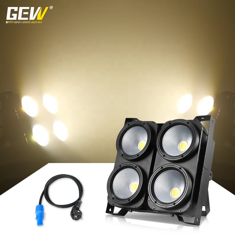 GEVV 4x100W 4 Eyes 4*100W DMX512 COB Blinder Audience Blinders Led Cob Par Light for Party Show Theater Studio Stage Light
