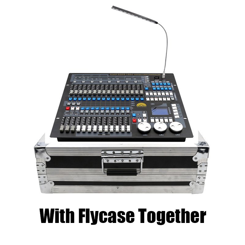 Powerful DMX 512 Mixer Flycase Package Kingkong 1024 Controller Stage Lighting Console Disco DJ Party Desk