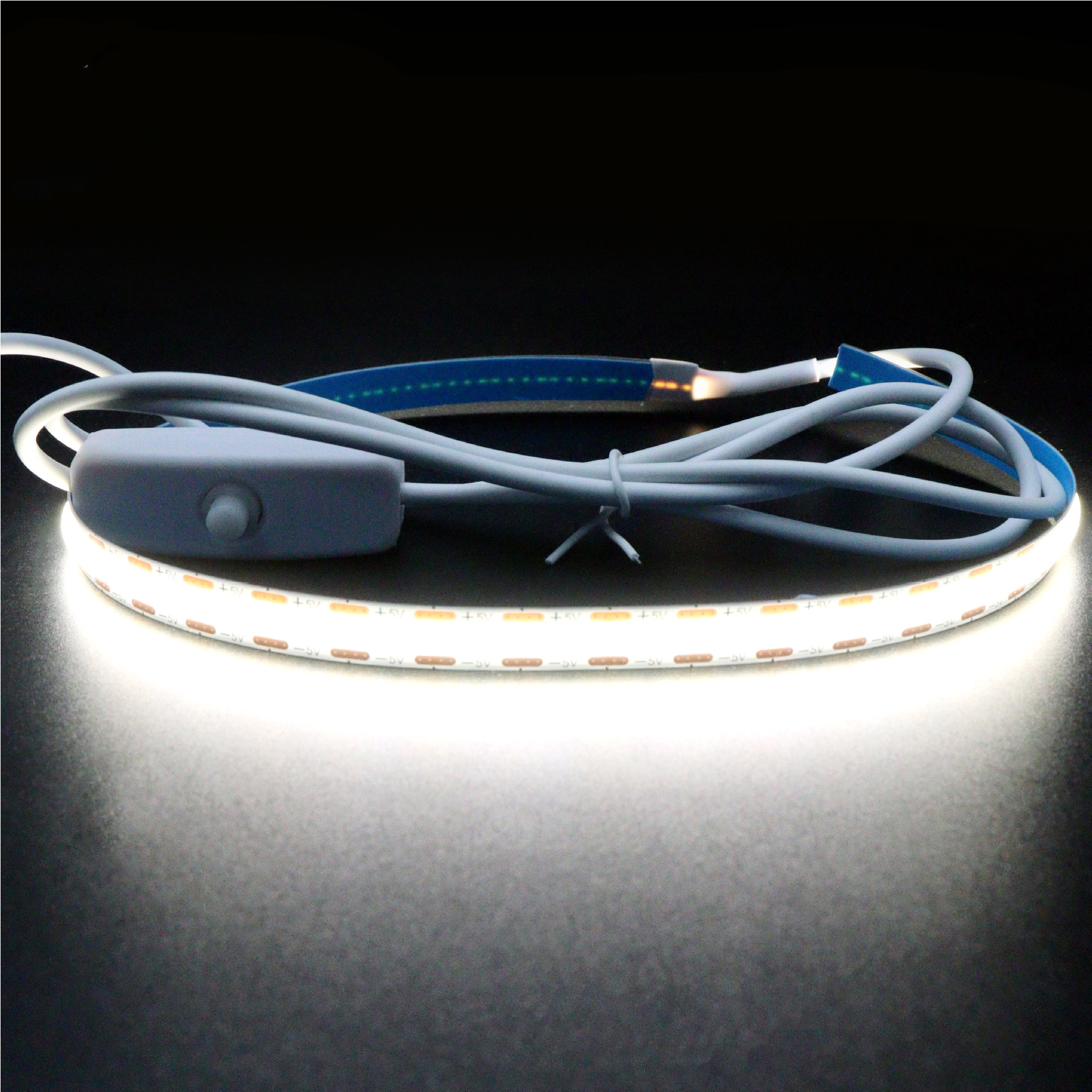 Hot Sales DC 5V USB On/off Switch COB Led Strip Lights Rope Light with Usb Plug Cob Dimmable Led Strip