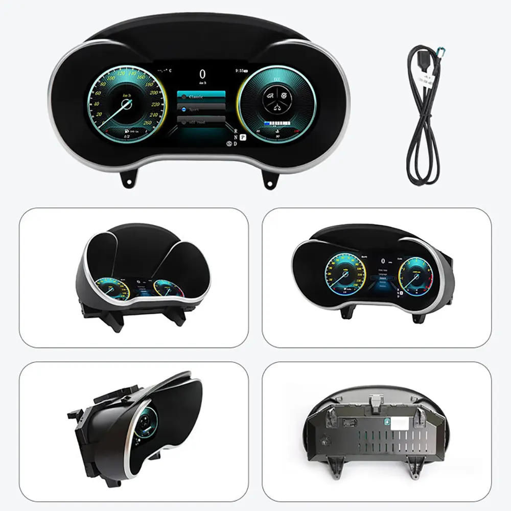 Digital Cluster LCD Speedometer for Mercedes Benz C W205 GLC X205 2015-2018 Multimedia Player Dashboard Speed Meter for Car