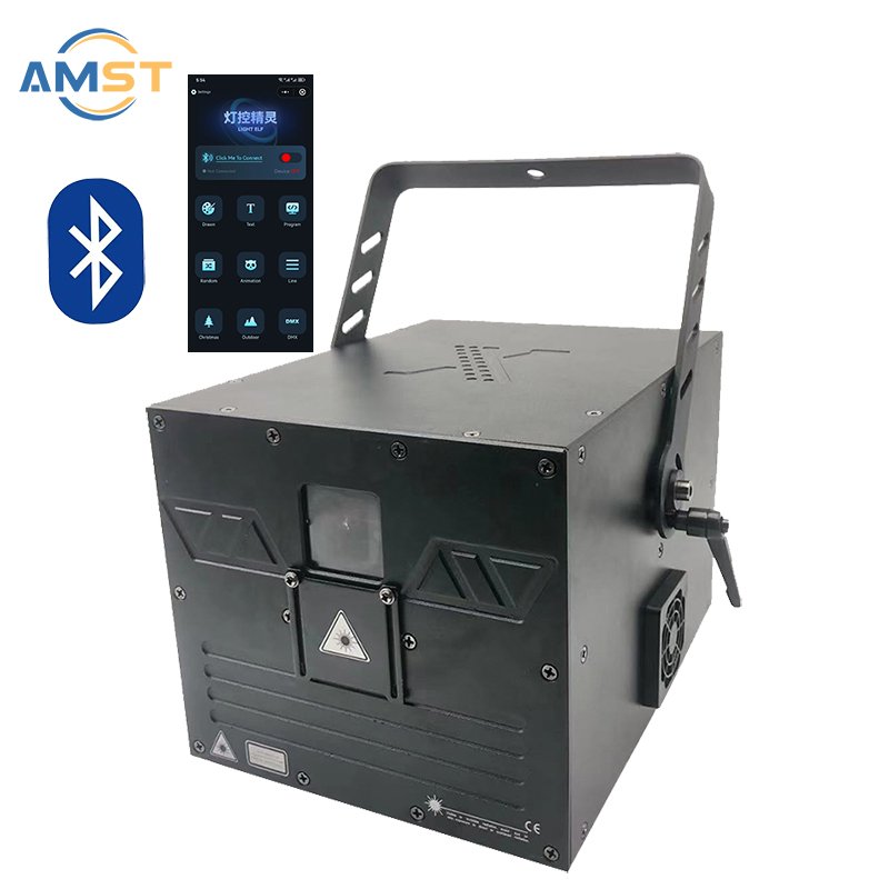 Powerful 5W RGB Disco DJ Laser Lighting DMX 512 for Bluetooth Controlled for Club Holiday KTV Wedding-Stage Party Lighting
