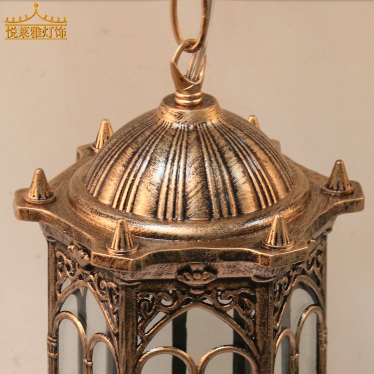 European Retro Aisle Light Outdoor Waterproof Chandelier Lighting Simple Balcony Courtyard Landscape Garden Lights