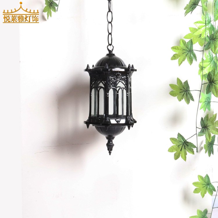 European Retro Aisle Light Outdoor Waterproof Chandelier Lighting Simple Balcony Courtyard Landscape Garden Lights