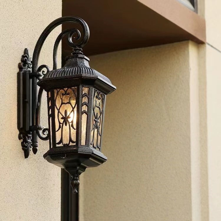 European Style Waterproof Outdoor Wall Lamp Garden American Outdoor Aisle Household Gate Wall Lamp