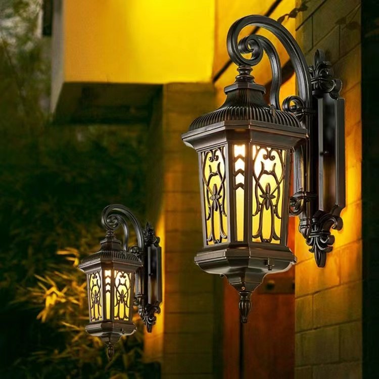 European Style Waterproof Outdoor Wall Lamp Garden American Outdoor Aisle Household Gate Wall Lamp