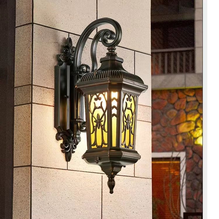 European Style Waterproof Outdoor Wall Lamp Garden American Outdoor Aisle Household Gate Wall Lamp
