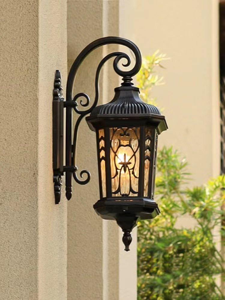European Style Waterproof Outdoor Wall Lamp Garden American Outdoor Aisle Household Gate Wall Lamp