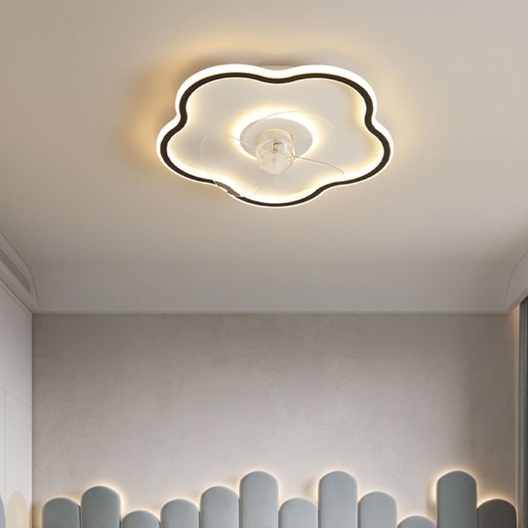 Eye protection Bedroom Fan Ceiling Light Stepless Intelligent Voice Remote Dimming Children's Room Full Spectrum Ceiling Light