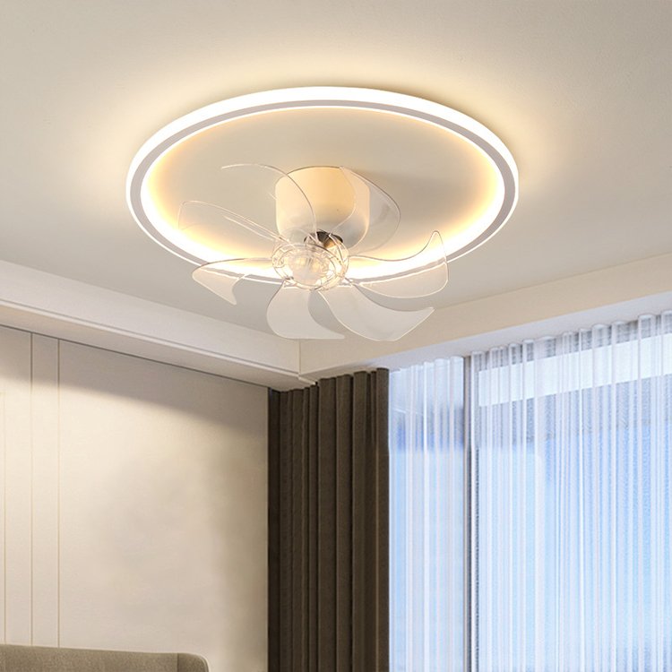Eye protection Bedroom Fan Ceiling Light Stepless Intelligent Voice Remote Dimming Children's Room Full Spectrum Ceiling Light