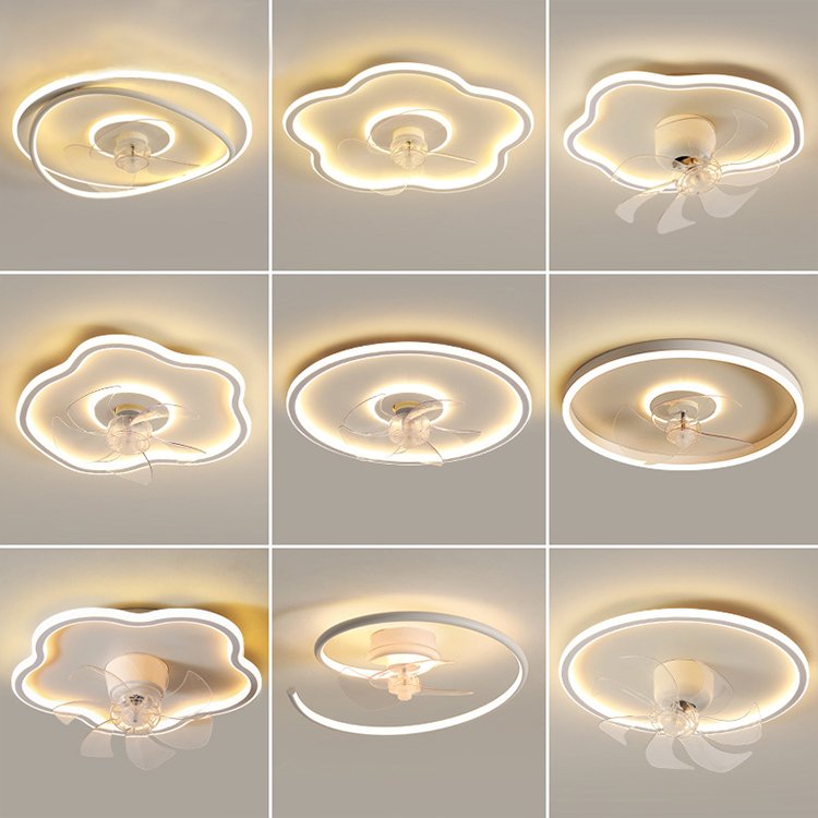 Eye protection Bedroom Fan Ceiling Light Stepless Intelligent Voice Remote Dimming Children's Room Full Spectrum Ceiling Light